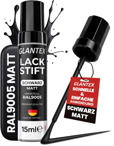 Lackstift schwarz matt 15ml - schwarz,